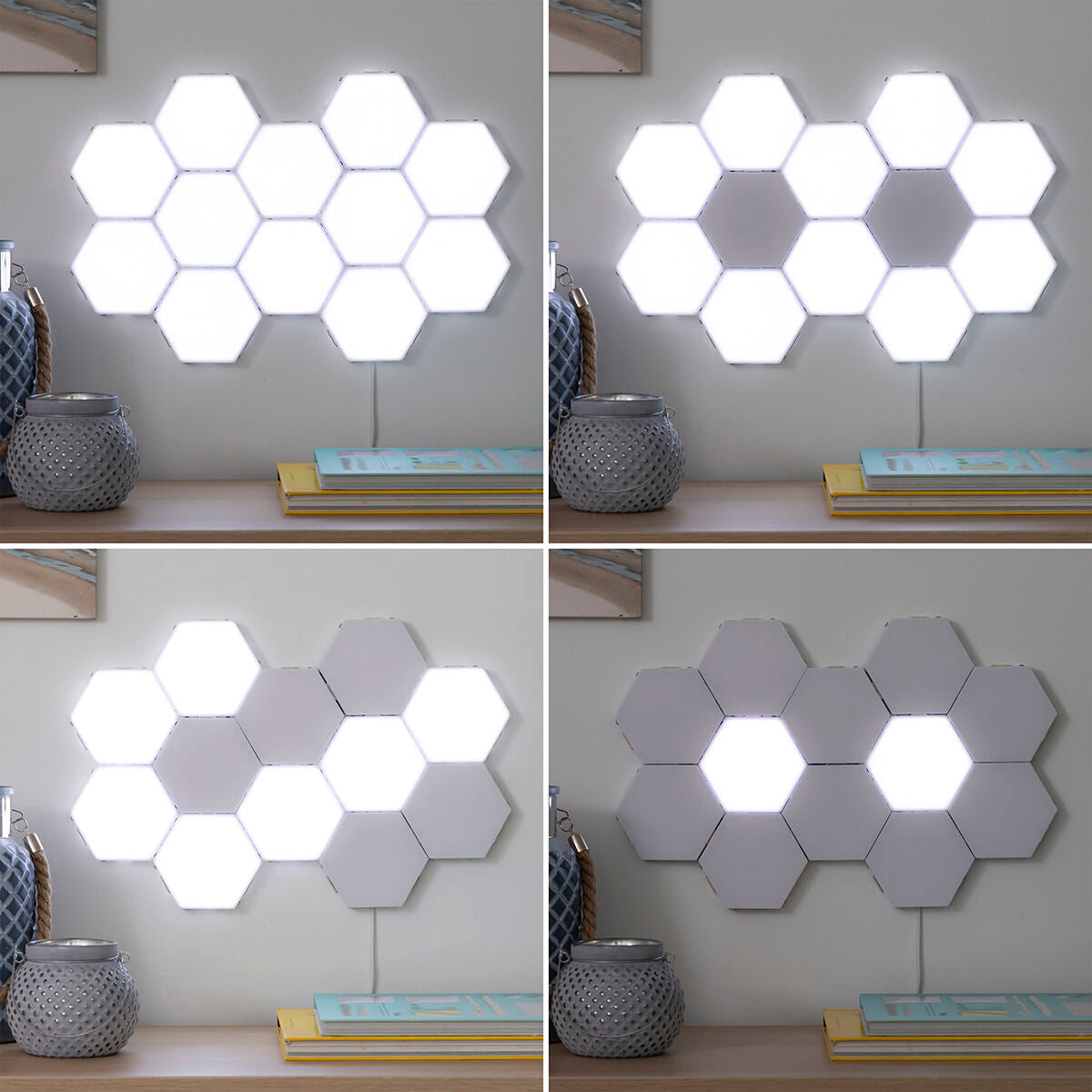 Set of Modular Magnetic and Touch LED Panels Tilight InnovaGoods (Pack of 3) – Produktbild 3