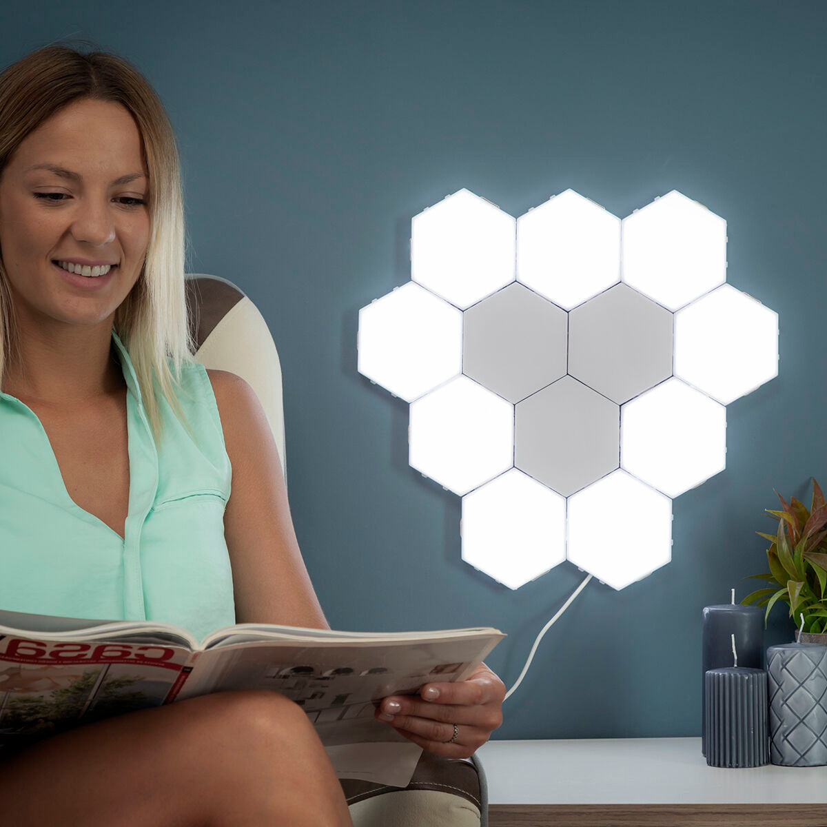 Set of Modular Magnetic and Touch LED Panels Tilight InnovaGoods (Pack of 3) – Produktbild 4
