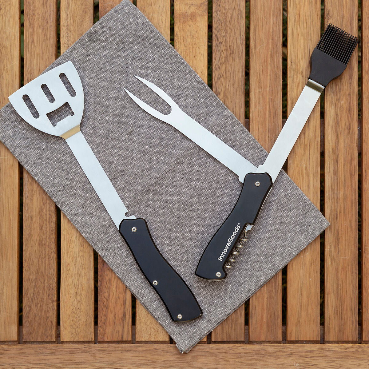 5 in 1 Barbecue Utensils Set Bbkit InnovaGoods – Produktbild 6