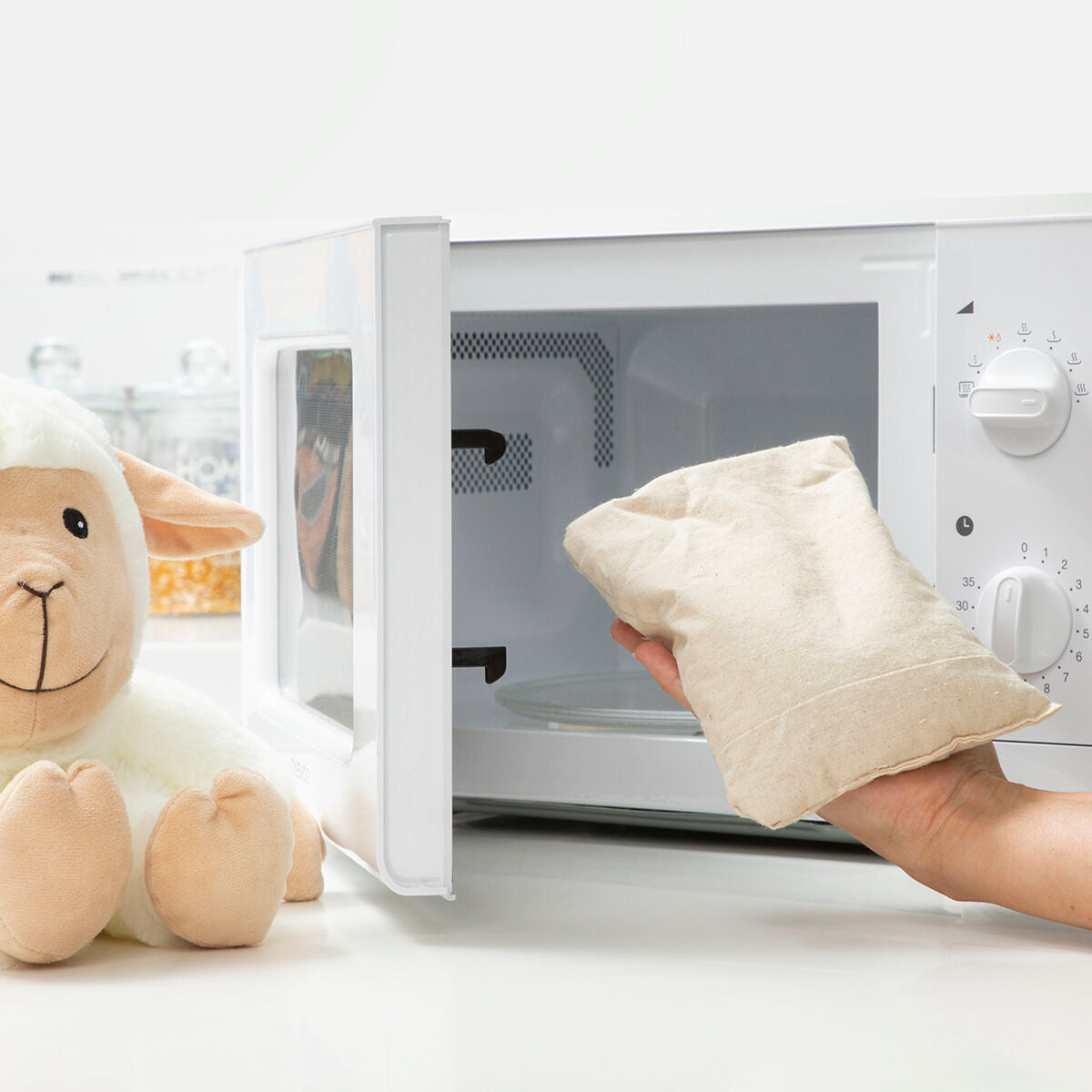 Sheep Soft Toy with Warming and Cooling Effect Wooly InnovaGoods – Produktbild 2