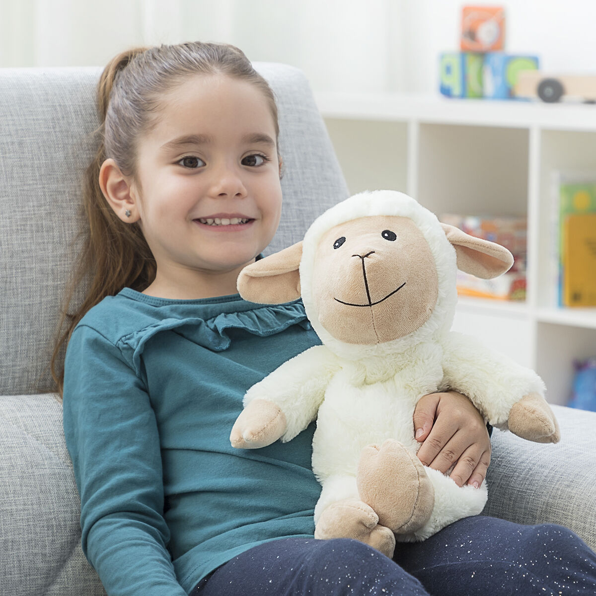Sheep Soft Toy with Warming and Cooling Effect Wooly InnovaGoods – Produktbild 5