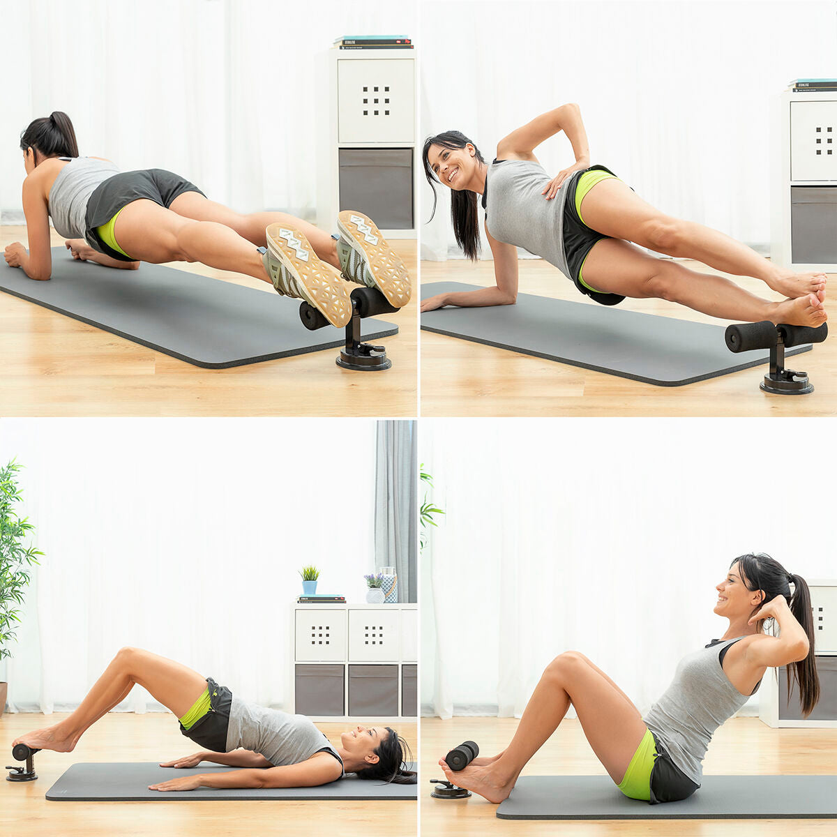 Sit-up Bar für Abdominals mit Suction Pad & Trainingsanleitung CoreUp InnovaGoods