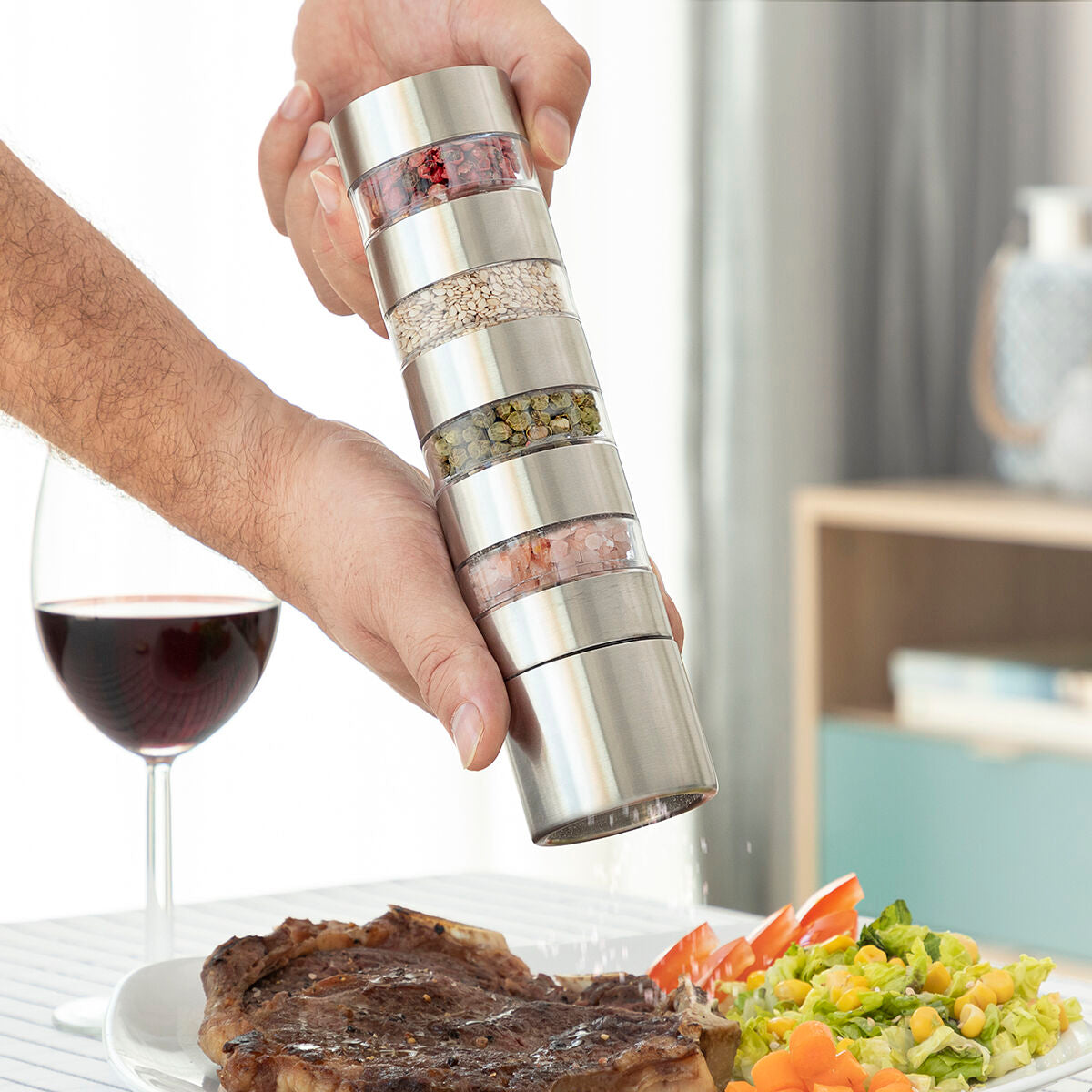 4-in-1 Spice Grinder Millmix InnovaGoods – Produktbild 1