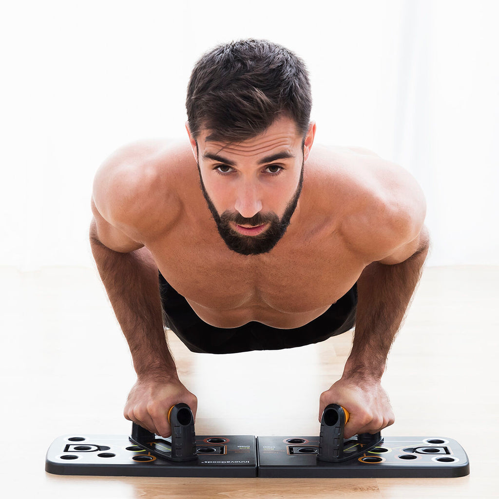 Push-Up Tafel mit Widerstandsbänder & Trainingsanleitung Pulsher InnovaGoods