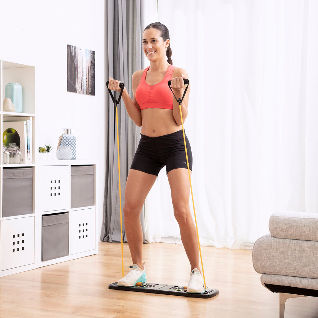 Push-Up Tafel mit Widerstandsbänder & Trainingsanleitung Pulsher InnovaGoods