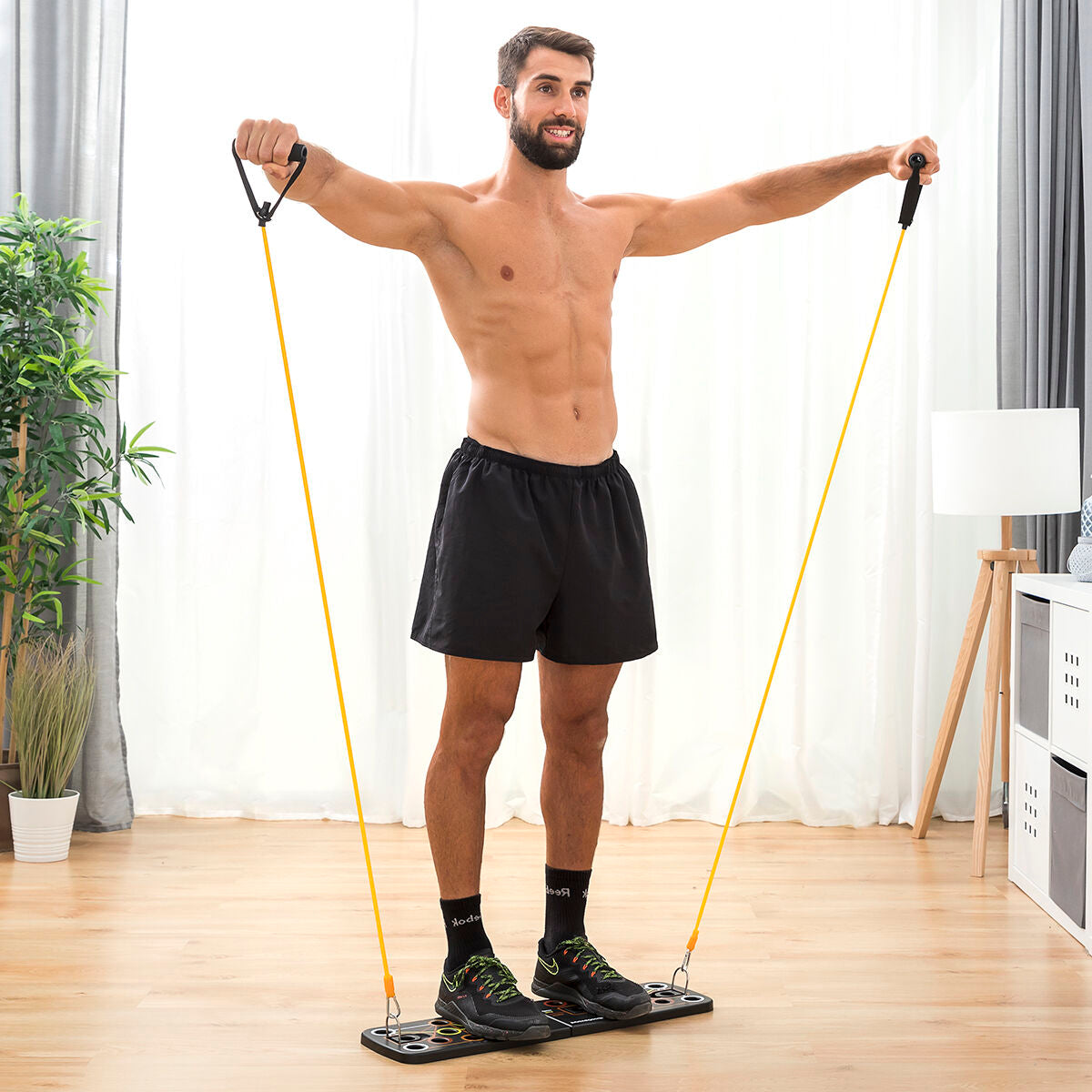 Push-Up Tafel mit Widerstandsbänder & Trainingsanleitung Pulsher InnovaGoods
