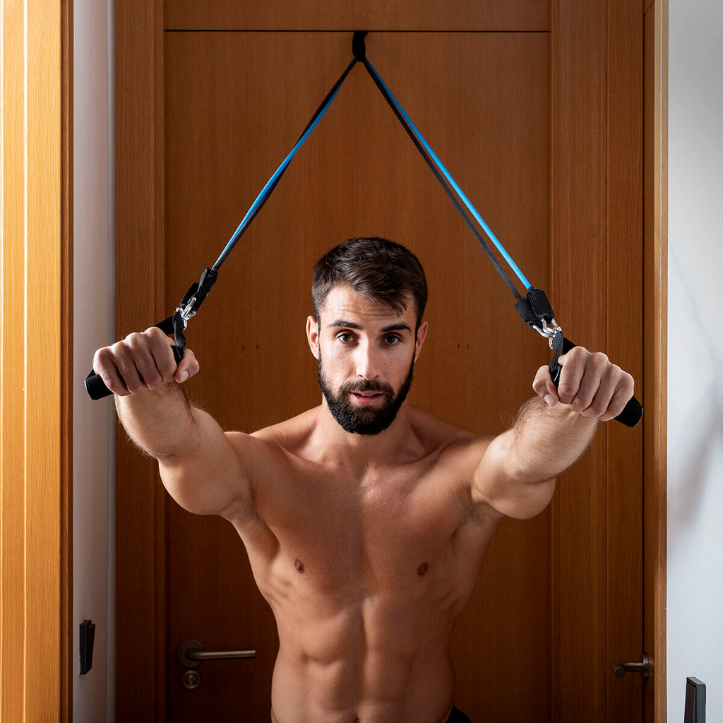Set aus Widerstandsbänder mit Zubehör & Trainingsanleitung Rebainer InnovaGoods
