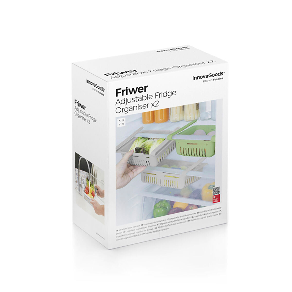 Adjustable Fridge Organizer Friwer InnovaGoods 2 Einheiten