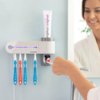UV Toothbrush Steriliser with Stand and Toothpaste Dispenser Smiluv InnovaGoods – Produktbild 3