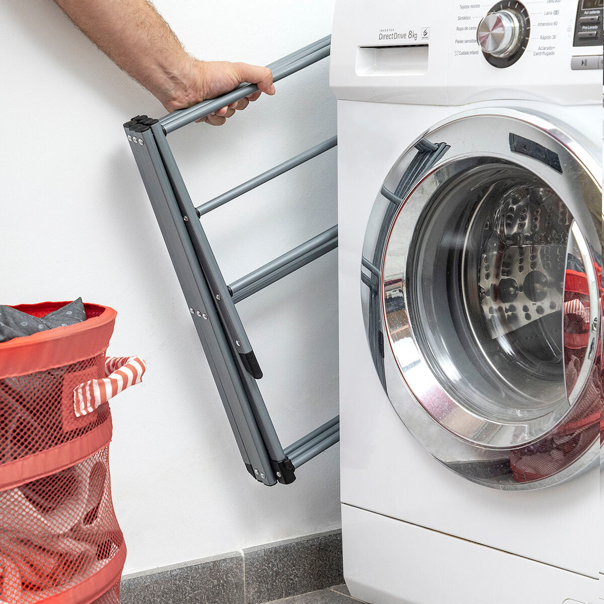 Klappbar und Extendable Metal Clothes Dryer mit 3 Levels Cloxy InnovaGoods 11 Bars