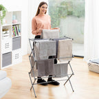Klappbar und Extendable Metal Clothes Dryer mit 3 Levels Cloxy InnovaGoods 11 Bars