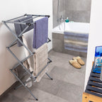 Klappbar und Extendable Metal Clothes Dryer mit 3 Levels Cloxy InnovaGoods 11 Bars