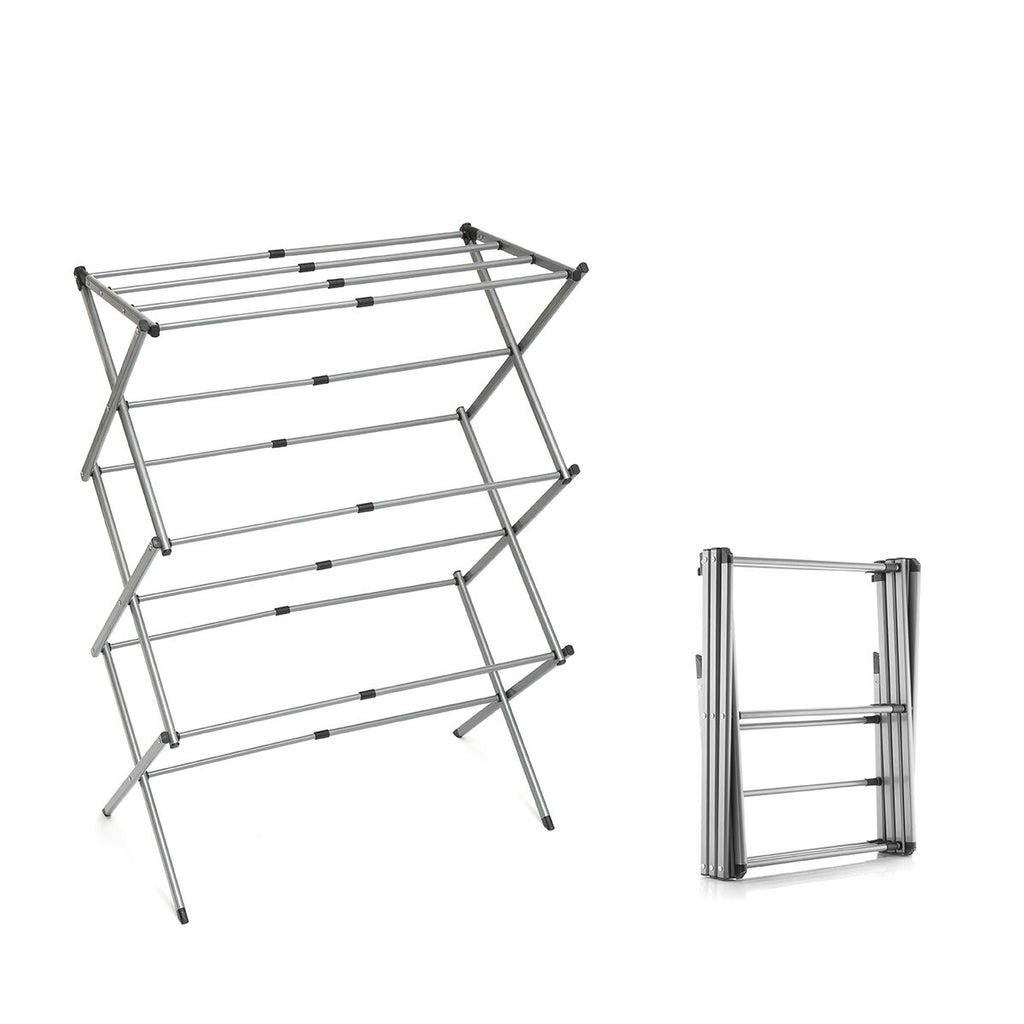 Klappbar und Extendable Metal Clothes Dryer mit 3 Levels Cloxy InnovaGoods 11 Bars