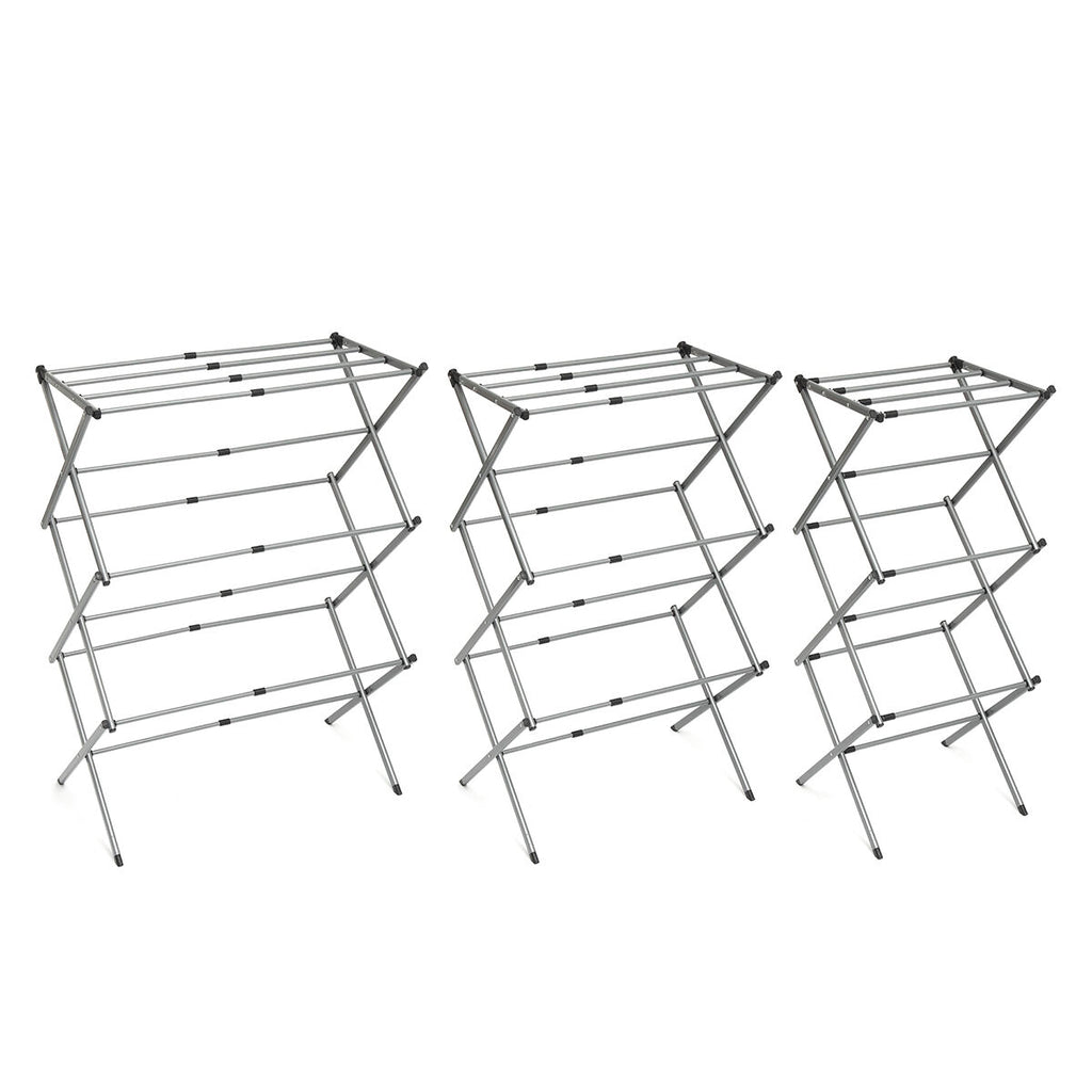 Klappbar und Extendable Metal Clothes Dryer mit 3 Levels Cloxy InnovaGoods 11 Bars