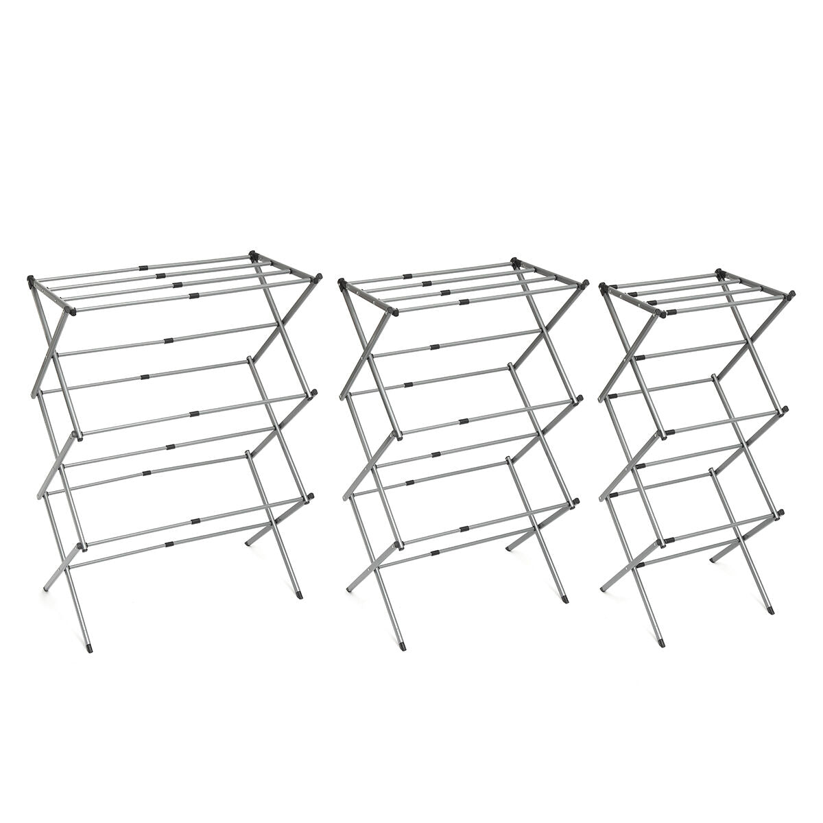 Klappbar und Extendable Metal Clothes Dryer mit 3 Levels Cloxy InnovaGoods 11 Bars