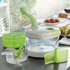 4-in-1 Manual Spinner, Chopper and Mixer with Accessories and Recipes Chopix InnovaGoods – Produktbild 2