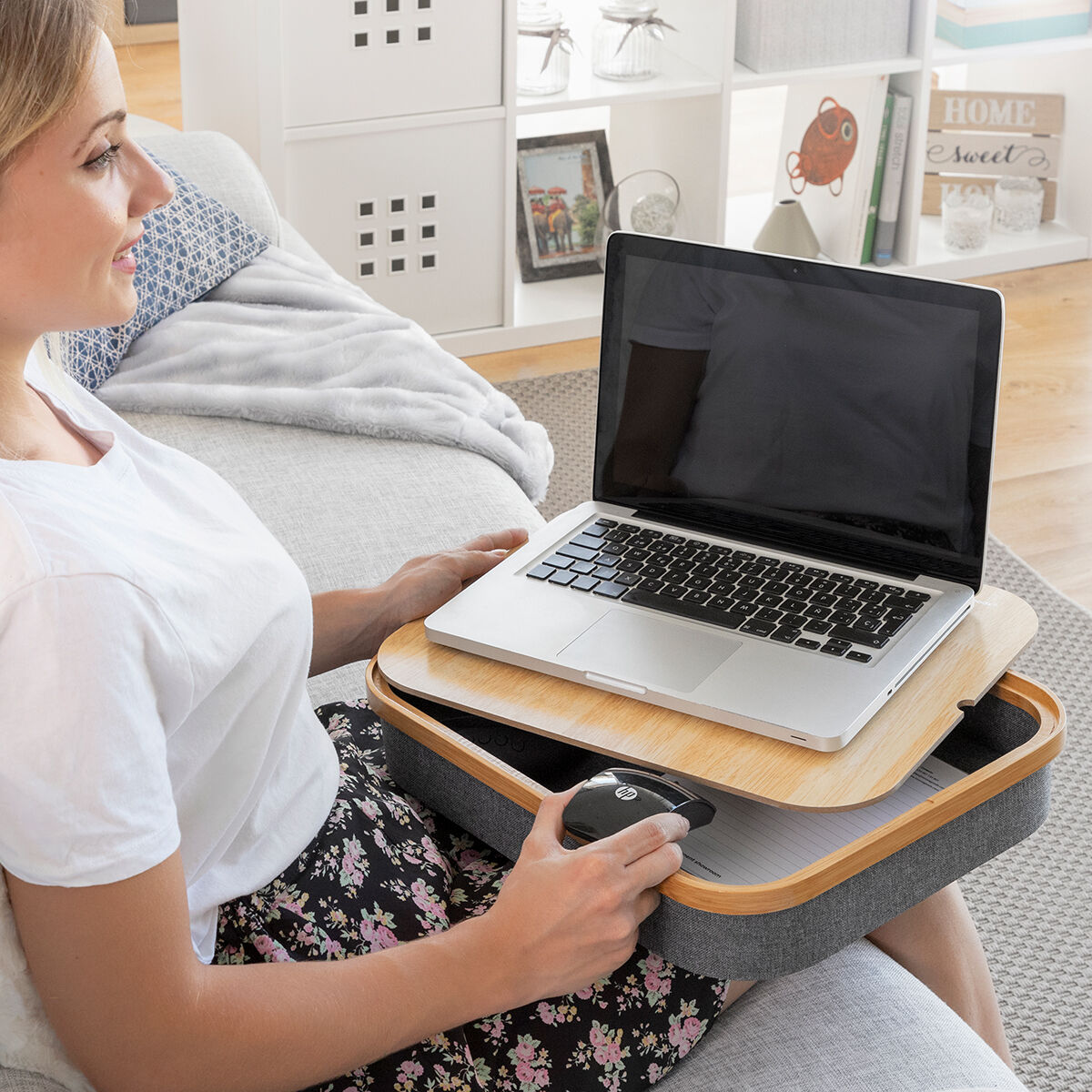 Tragbar Laptop Desk with Storage Tray Larage InnovaGoods – Produktbild 1