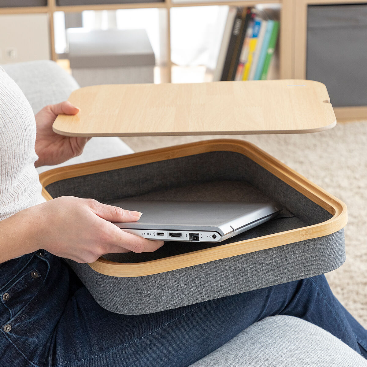 Tragbar Laptop Desk mit Storage Tablett Larage InnovaGoods