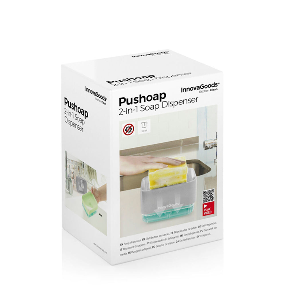 2-in-1 Seifenspender für the Küche Sink Pushoap InnovaGoods