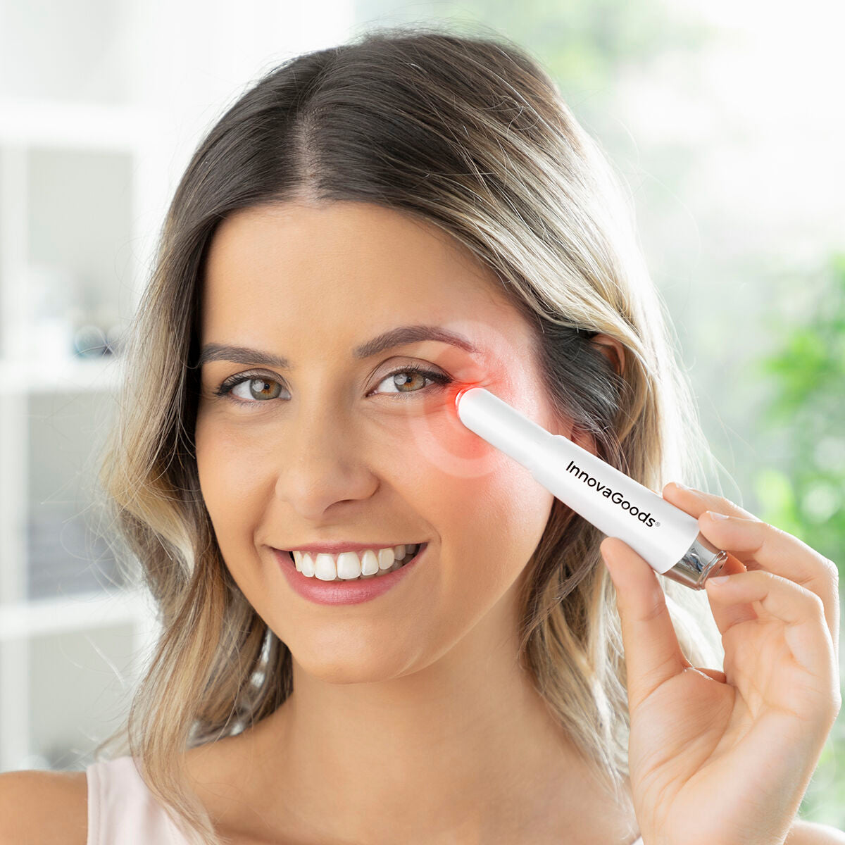 Anti-ageing Eye Massager with Phototherapy, Thermotherapy and Vibration Therey InnovaGoods – Produktbild 1