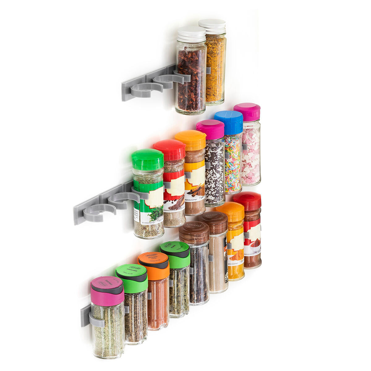 InnovaGoods Adhesive & Divisible Spice Organizer Jarlock x20