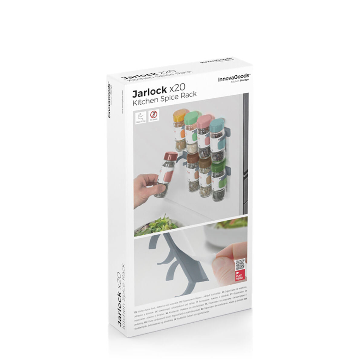 InnovaGoods Adhesive & Divisible Spice Organizer Jarlock x20