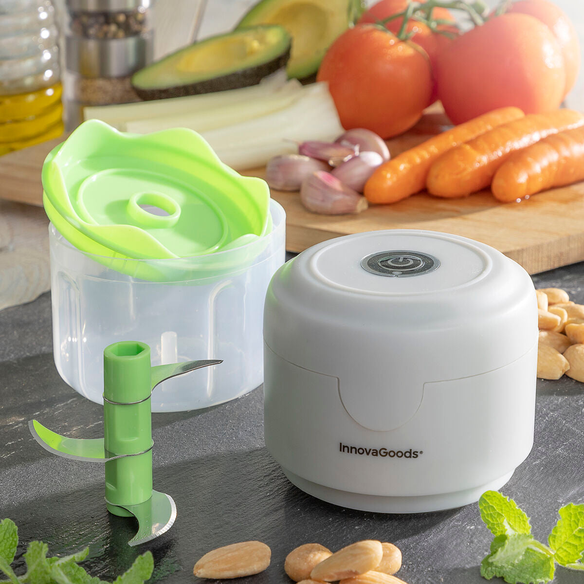InnovaGoods Wiederaufladbar Tragbar Mini Chopper Echoppie