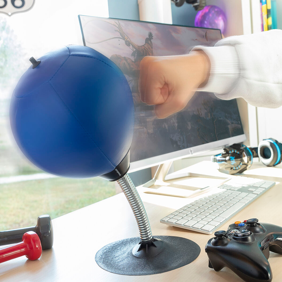 Anti-stress Inflatable Desktop Punch Bag Hittres InnovaGoods – Produktbild 1