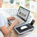 InnovaGoods Tragbar Notebook Desk mit XL Kissen Deskion