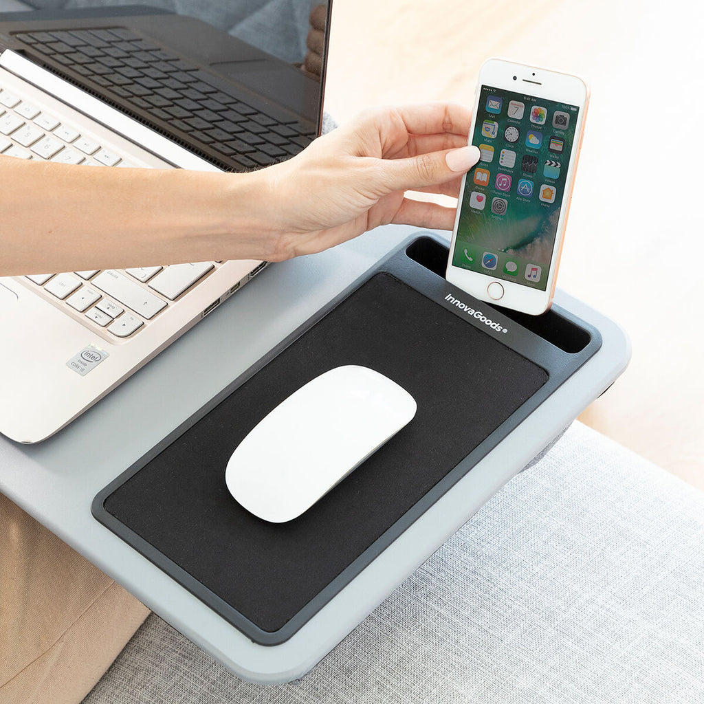 InnovaGoods Tragbar Notebook Desk mit XL Kissen Deskion