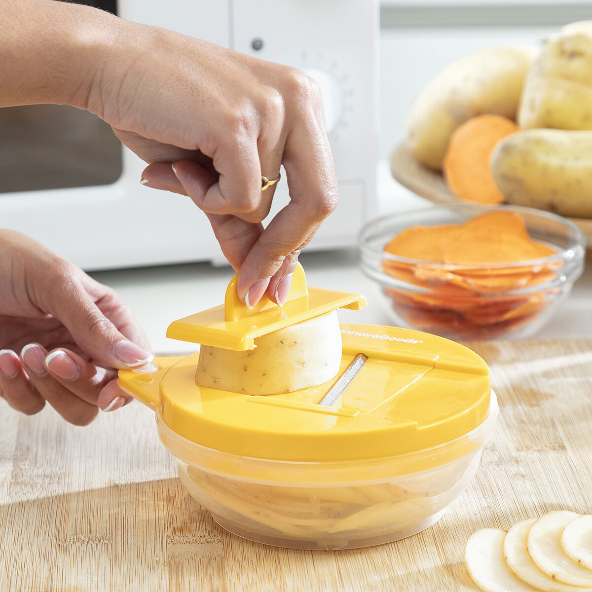 Set for Making Crisps in the Microwave with Mandolin and Recipes Chipit InnovaGoods – Produktbild 3