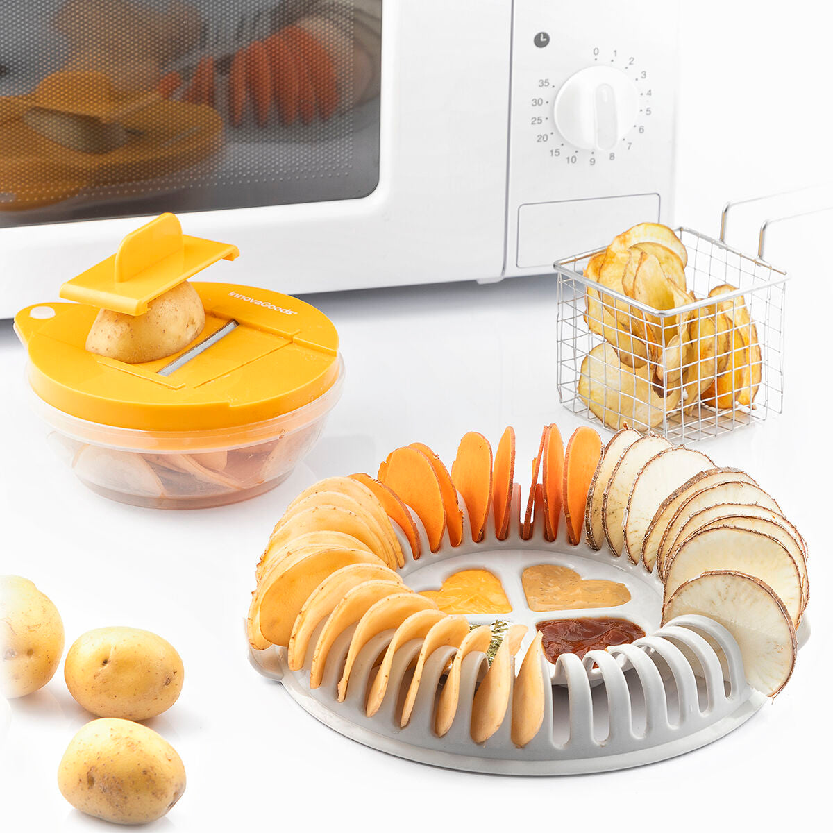 Set for Making Crisps in the Microwave with Mandolin and Recipes Chipit InnovaGoods – Produktbild 8