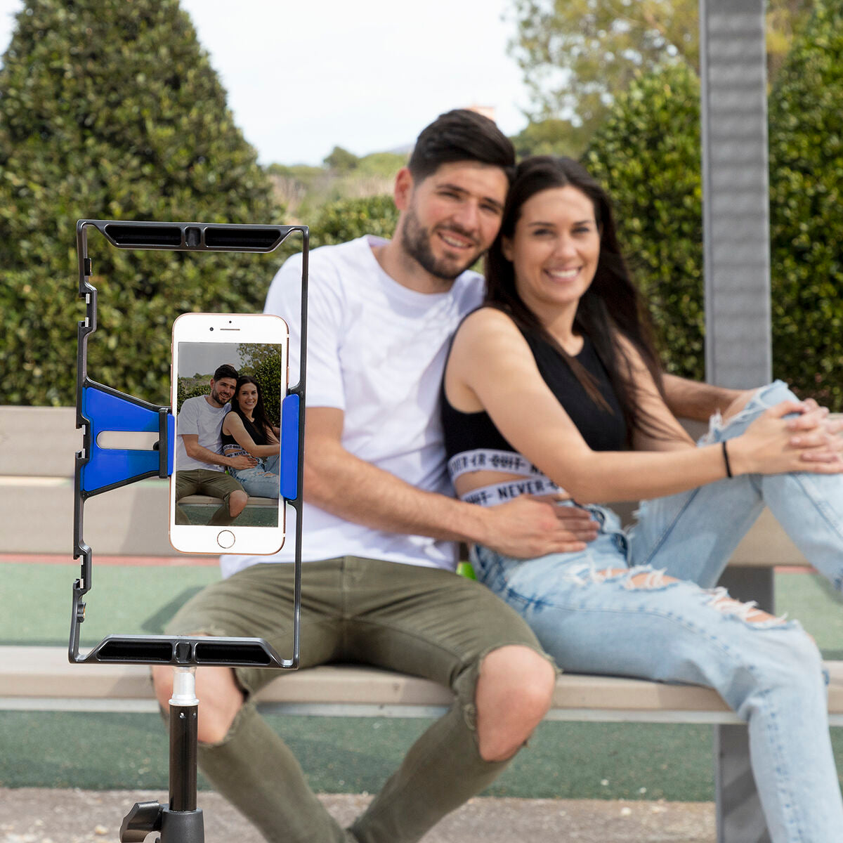 InnovaGoods Smartphone Halter mit Manual Stabiliser Stafect