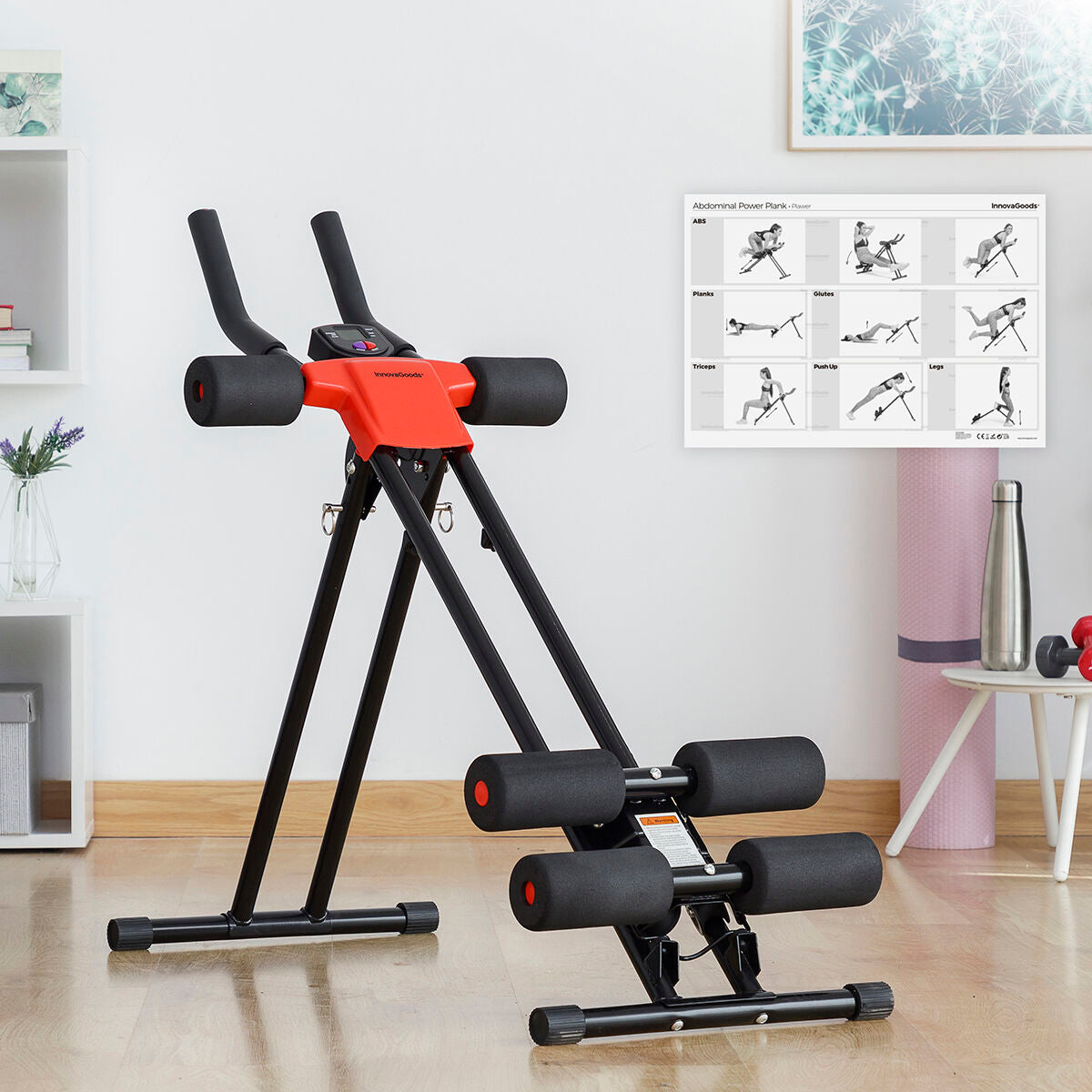 InnovaGoods Klappbar Bauchtrainer mit Trainingsanleitung Plawer