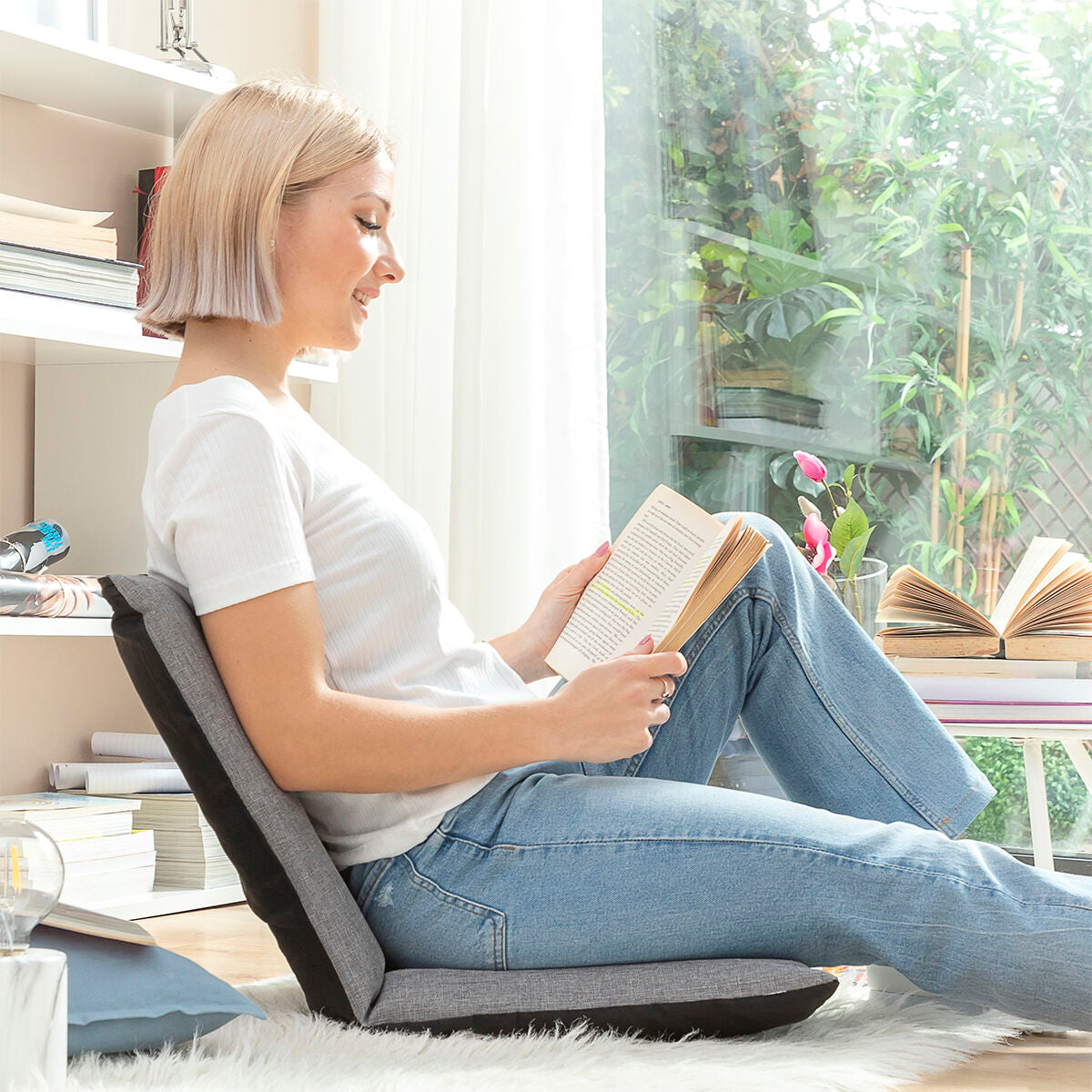 InnovaGoods Reclinable Boden Stuhl Sitinel