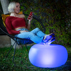 Aufblasbar Seat mit Mehrfarbig LED & Fern Steuerung Pulight InnovaGoods