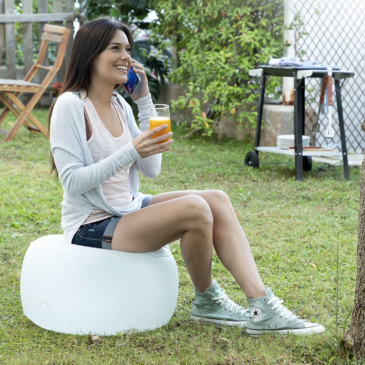Aufblasbar Seat mit Mehrfarbig LED & Fern Steuerung Pulight InnovaGoods
