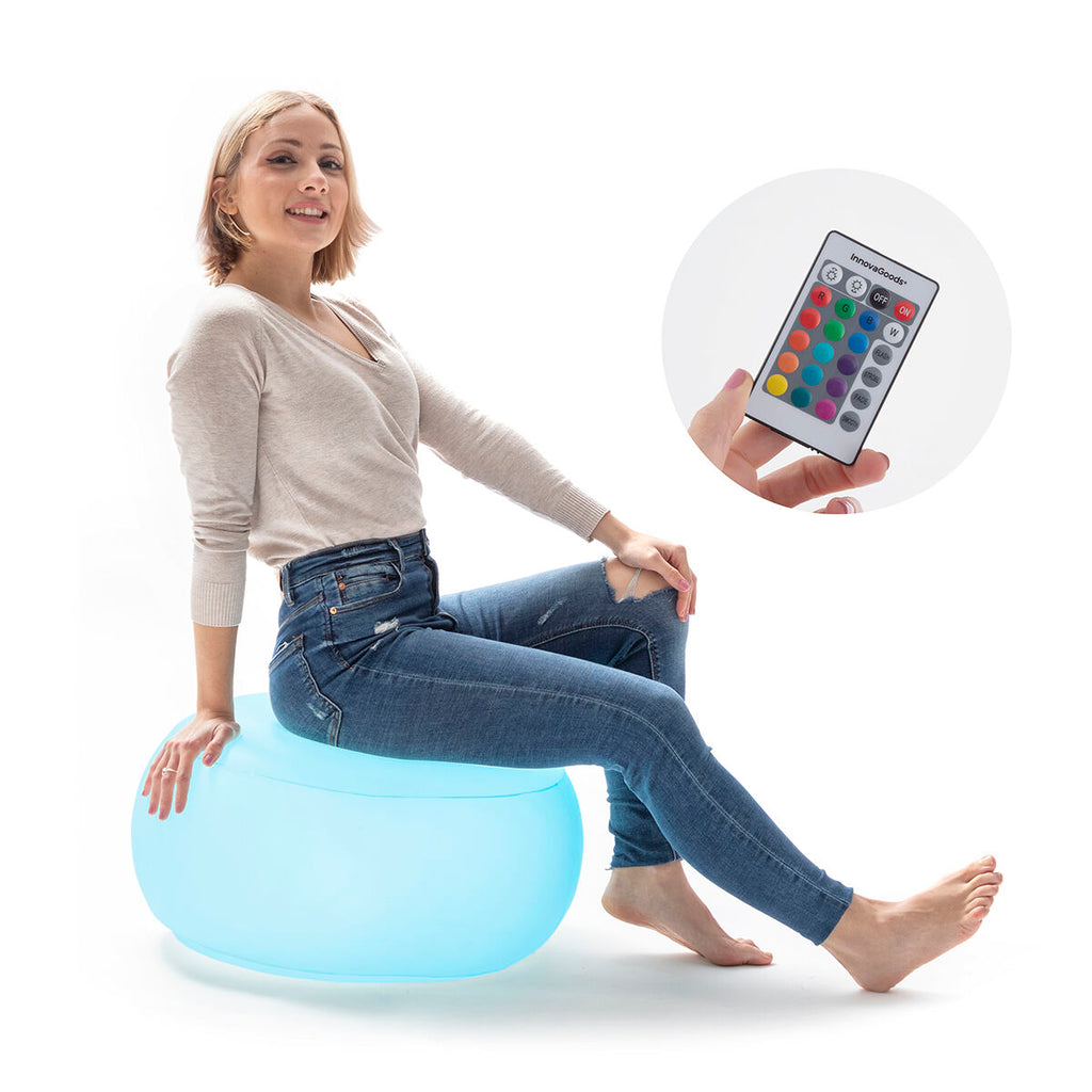 Aufblasbar Seat mit Mehrfarbig LED & Fern Steuerung Pulight InnovaGoods