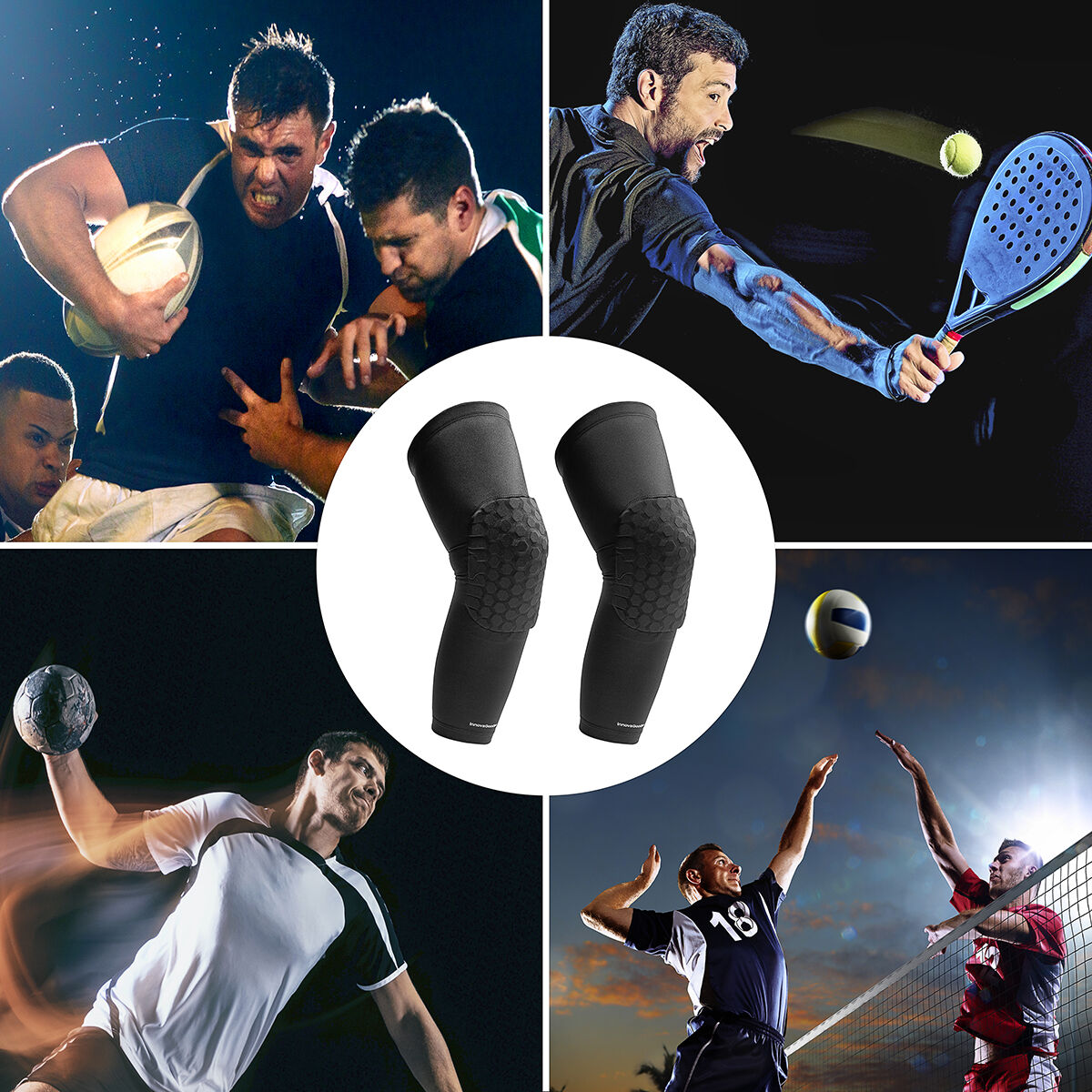 InnovaGoods Honeycomb Anti-collision Knee Pads Hokkop
