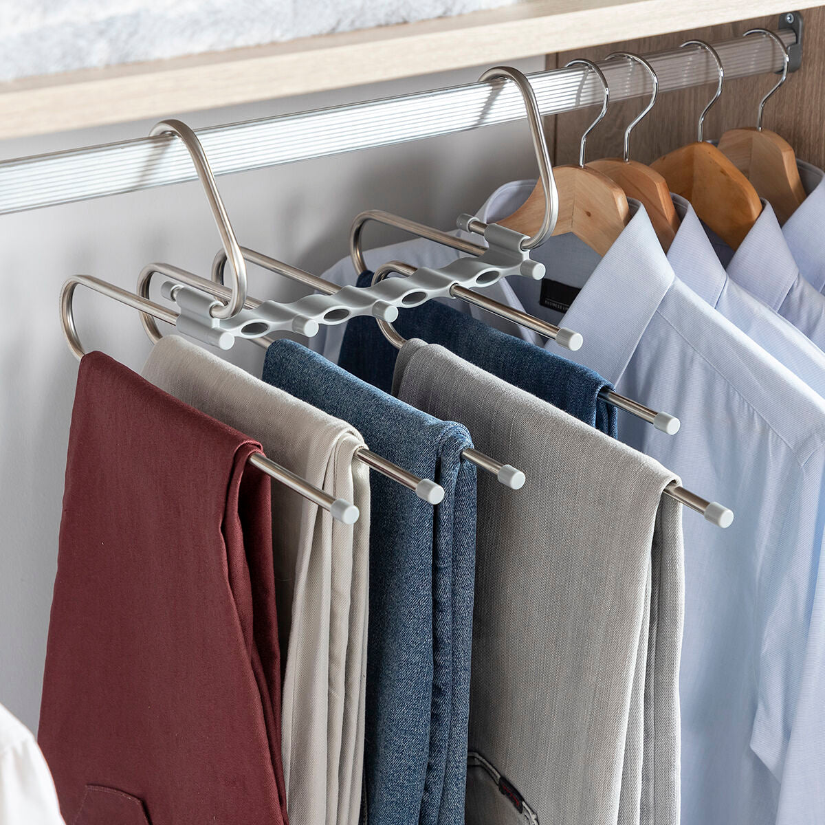 5-in-1 Multiple Trouser Hanger Havser InnovaGoods – Produktbild 1