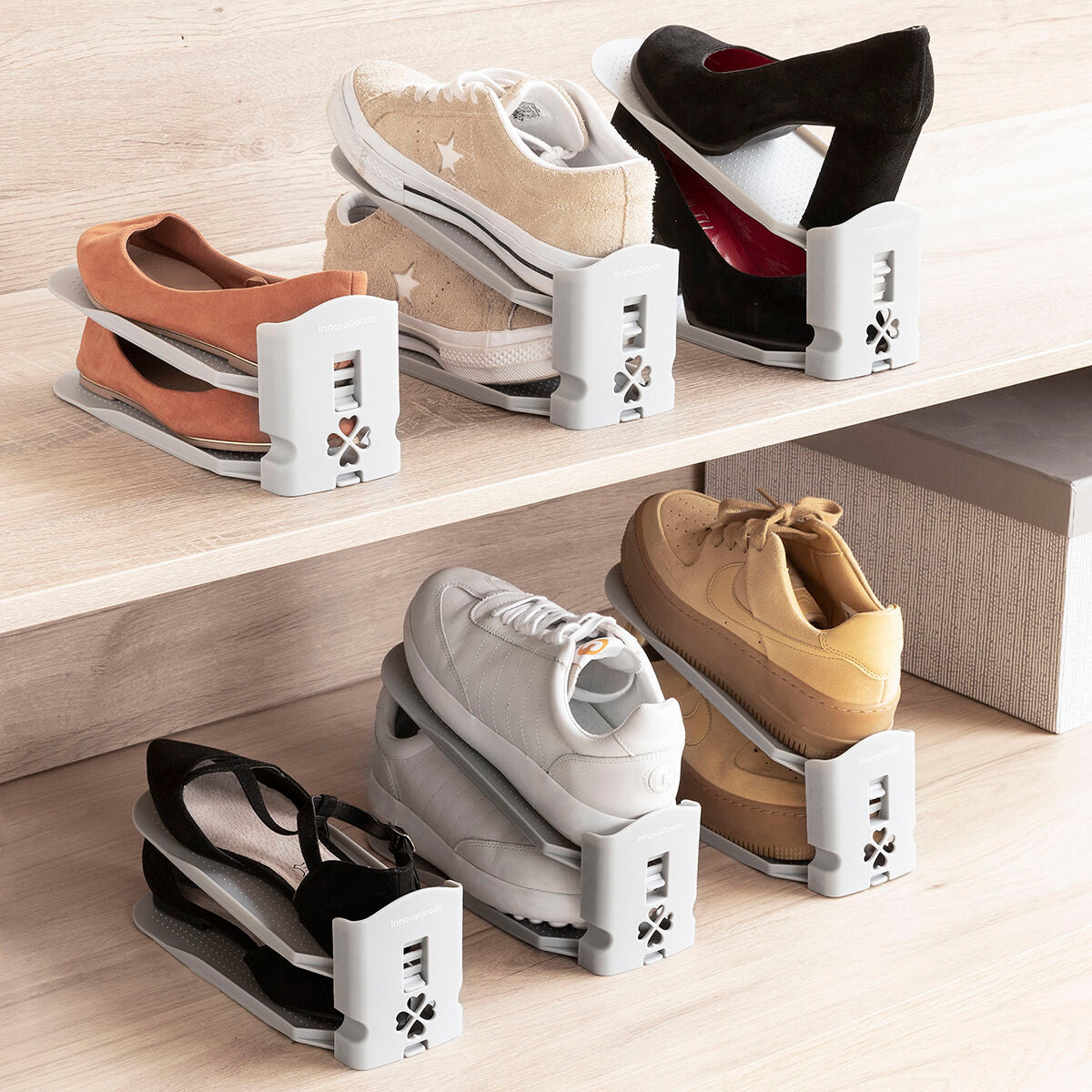 Adjustable Schuh Organizer Sholzzer InnovaGoods 6 Einheiten