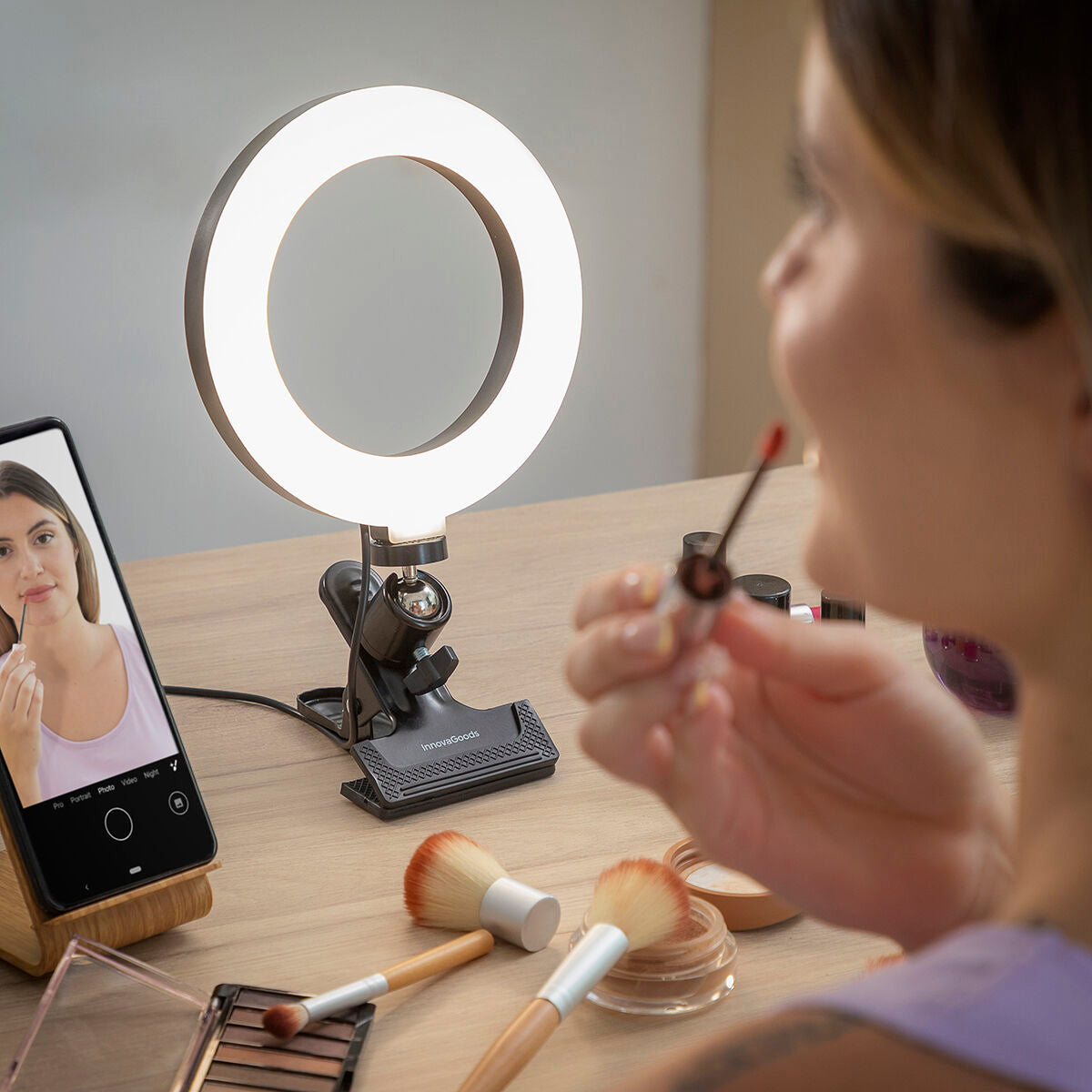 Selfie Ring Light with Clip Lumahoop InnovaGoods – Produktbild 8