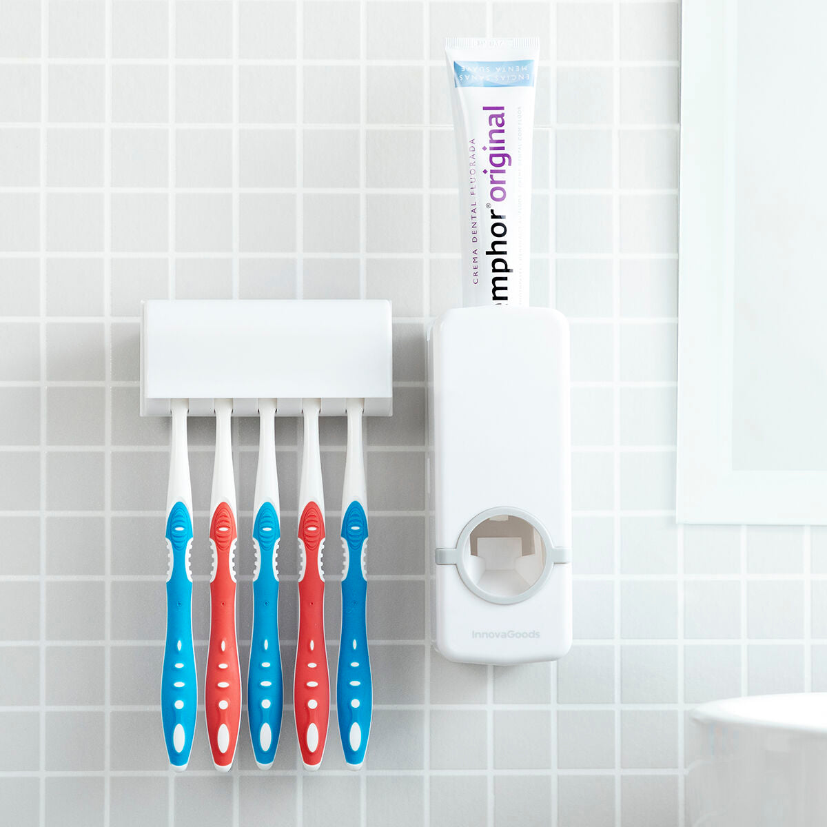 InnovaGoods Toothpaste Dispenser & Halter Diseeth