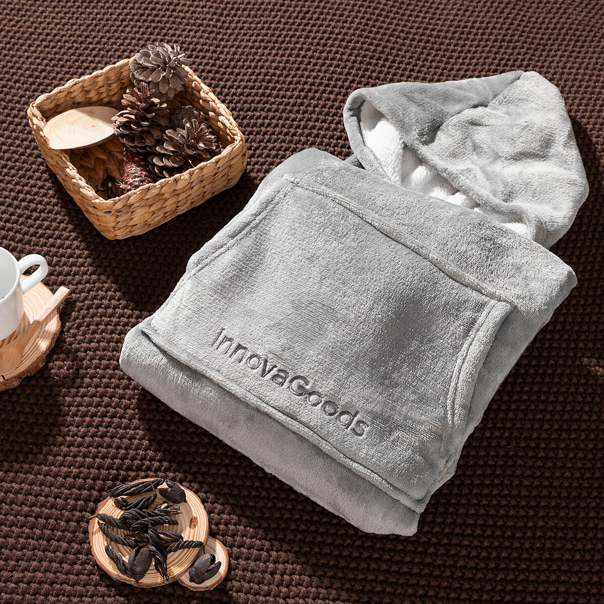 InnovaGoods Oversized Sweatshirt Decke mit Fleece Lining Swug