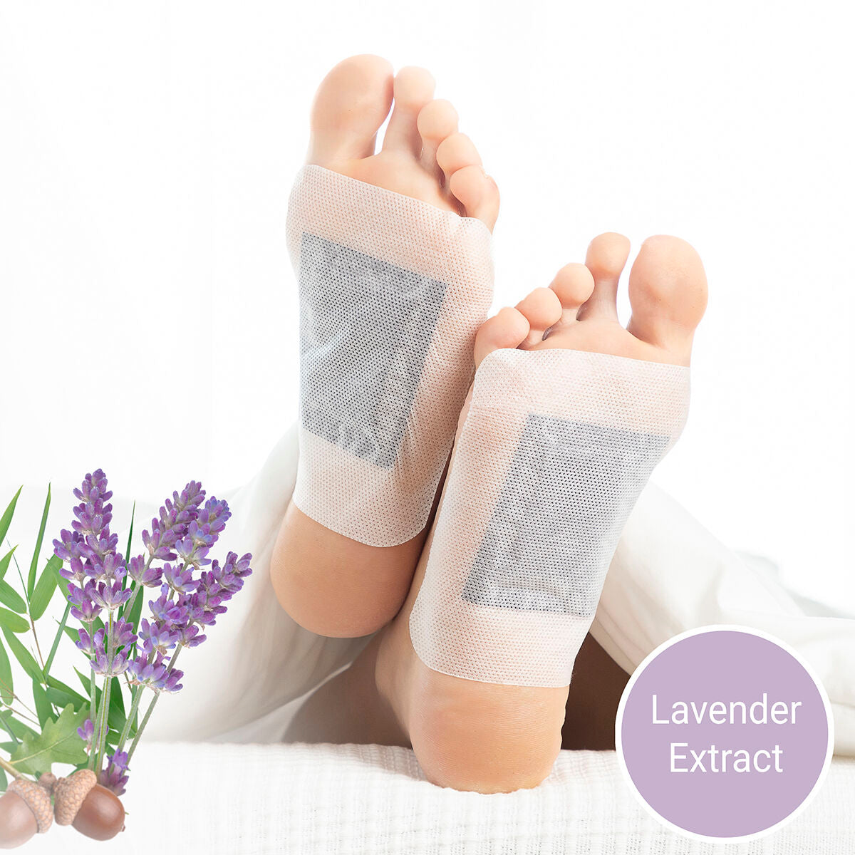 Detox Foot Patches Lavender InnovaGoods 10Units – Produktbild 1