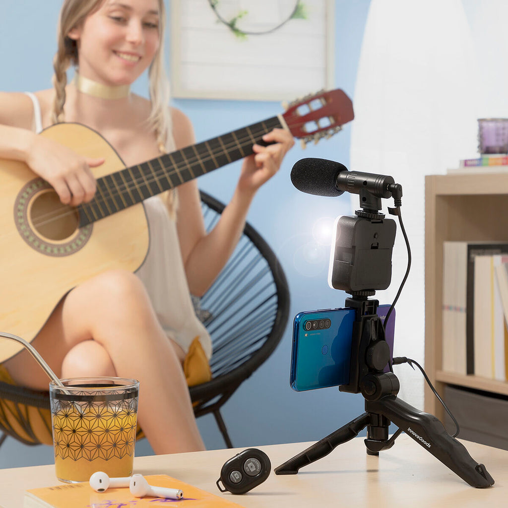 Vlogging Kit mit Leicht, Mikrofon & Fern Steuerung Plodni InnovaGoods