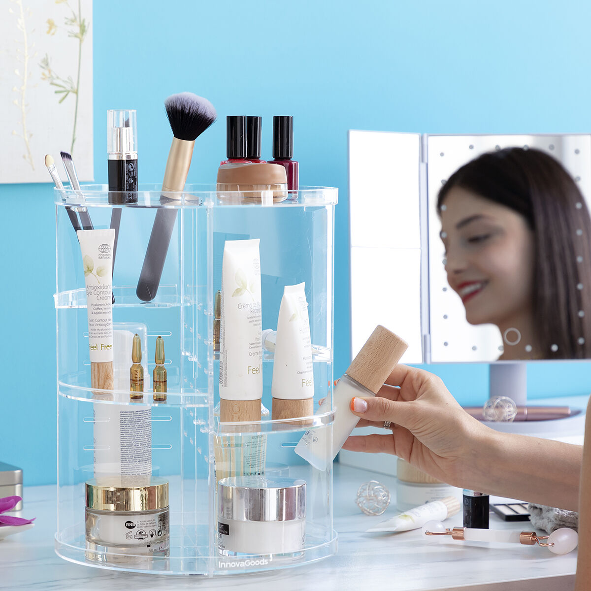 InnovaGoods Rotating Make-up Organizer Rolkup