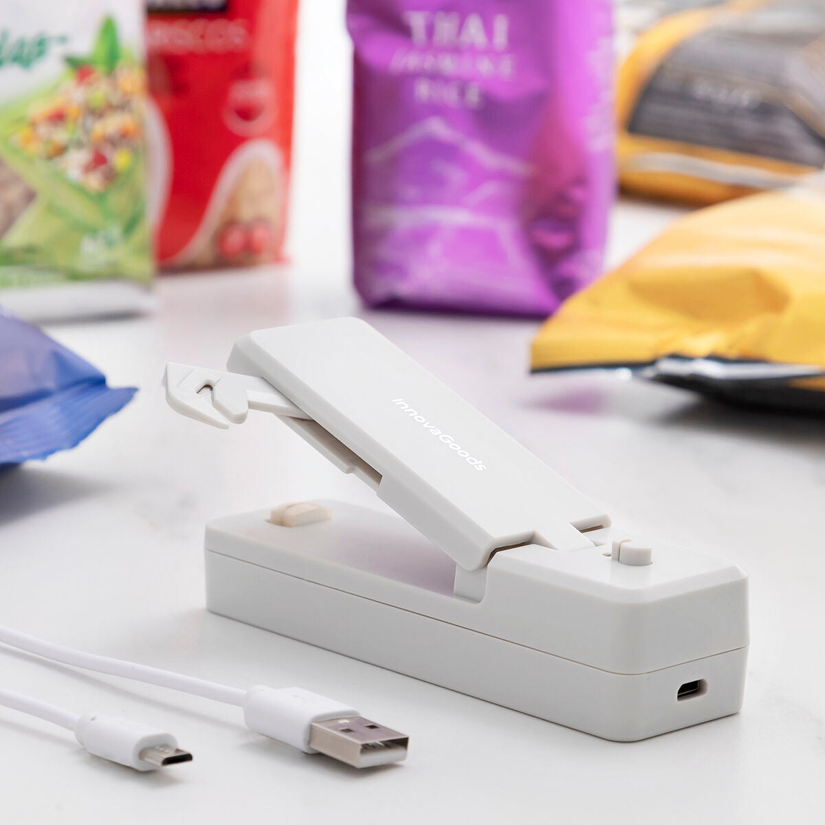 Wiederaufladbar Magnetic Bag Sealer with Cutter Rebasyl InnovaGoods – Produktbild 6
