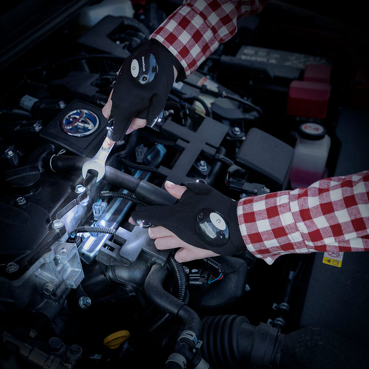 Gloves with LED Light Gleds InnovaGoods 2 Stück – Produktbild 5