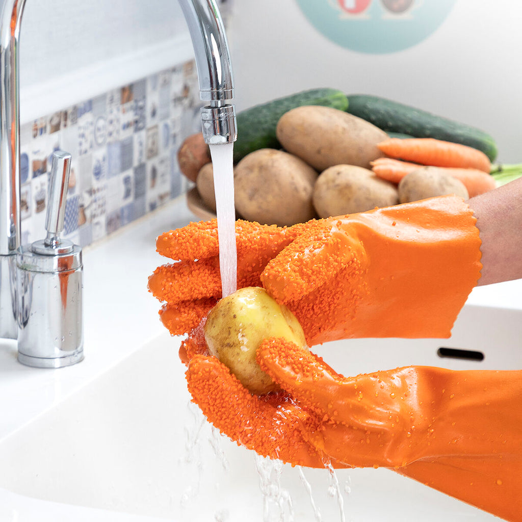 Fruit and Vegetable Cleaning Gloves Glinis InnovaGoods – Produktbild 1